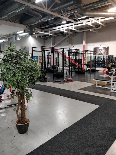 Kuntosalilaitteet ja treenipaikka, moderni fitnessstudio Suomessa.