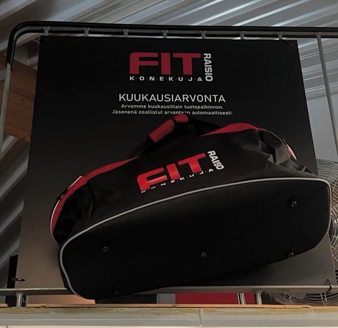 Arvomme syys- ja talvikauden aikana kuukausittain erilaisia tuotepalkintoja jäsenten kesken! Jäsenenä olet automaattisesti mukana arvonnassa, Joulukuun palkintona on Fit Raisio -treenikassi🤩 Marraskuun arvonnan voitti Valtteri, voittajalle ilmoitettu tekstiviestillä!