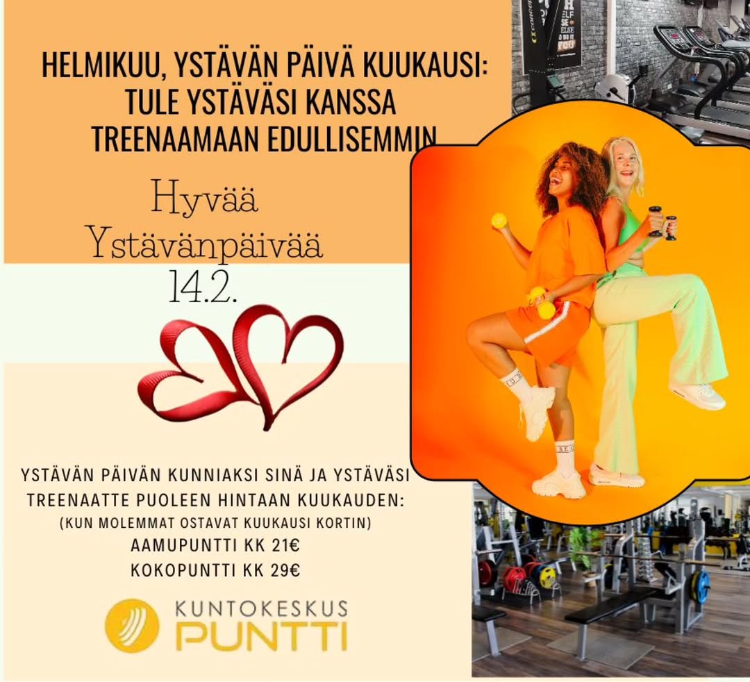 Nyt kaveri kainaloon ja edulliselle treeni kuukaudelle💪🏼💪🏼🏋️