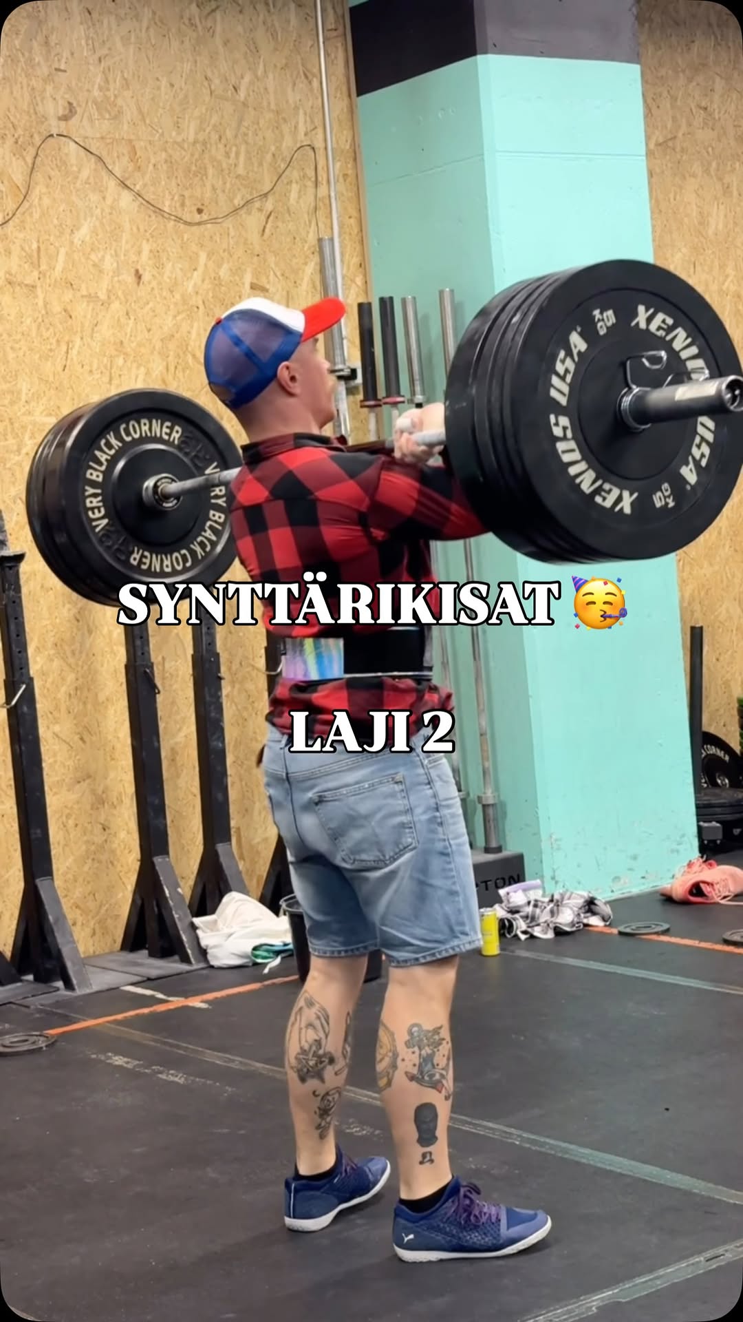 SALIN SYNTTÄRIKISAT 🥳 LAJI 2: Complexi kaiken kruunaa, vaan mitäpä se Autto 👀 Clean + 2 front squat + hang clean #crossfit #salikisat #crossfitrovaniemi #synttärit #vappu