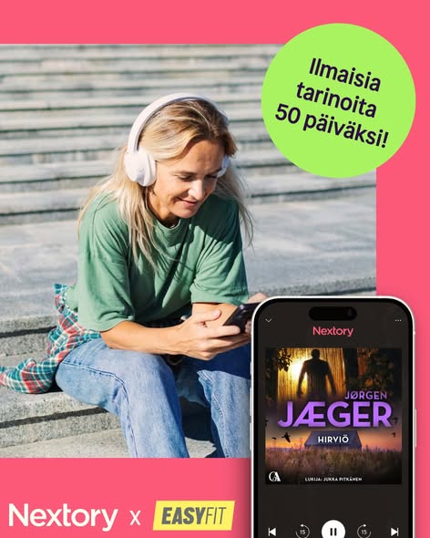 Yhteistyössä EasyFit x Nextory 📚🎧 Tunnelmaa kesätreeneihin tarinoiden avulla! ☀️ Anna motivaation kasvaa hyvän kirjan avulla sekä treenatessa, että vapaa-ajalla. Voit vielä toukokuun loppuun asti lunastaa 50 päivää ilmaista luku- ja kuunteluaikaa Nextoryssa – etu nyt myös palaaville käyttäjille! Täydellinen kumppani salille, lenkille ja palautumiseen. 👉 www.nextory.fi/easyfit50 Etu on voimassa 31.5.2026 asti Nextoryn uusille ja palaaville käyttäjille, joilla ei ole ollut Nextory-tilausta viimeisen 6 kk aikana. Kirjavinkit kesälomalle: 💥 Jørgen Jæger – Hirviö Anne siirretään tyttärineen syrjäiseen Ramnesin kylään. Uusi henkilöllisyys ja tiukin turvaluokitus varmistavat heidän turvallisuutensa poliisin suojeluksessa. Silti Anne pelkää jatkuvasti entisen aviomiehensä kostoa. Hauras turvallisuudentunne särkyy, kun jokin säikäyttää hänen tyttärensä pahanpäiväisesti matkalla koulusta kotiin. Sitten Annen uusi aviomies pahoinpidellään vakavasti. Surulliset tapahtumat johdattavat poliisit synkemmän ja monimutkaisemman tapauksen jäljille kuin kukaan olisi osannut arvata. #easyfit #helposti #nextory