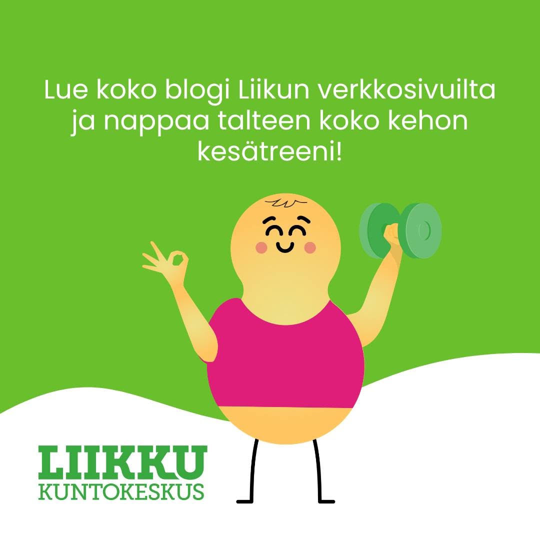 Uudessa blogissa Liikun valmentaja Riku Koskivuori kertoo vinkkejä kesän treenirytmin ylläpitämiseen sekä jakaa helpon koko kehon kesätreenin. Lue koko teksti osoitteesta liikku.fi 💚