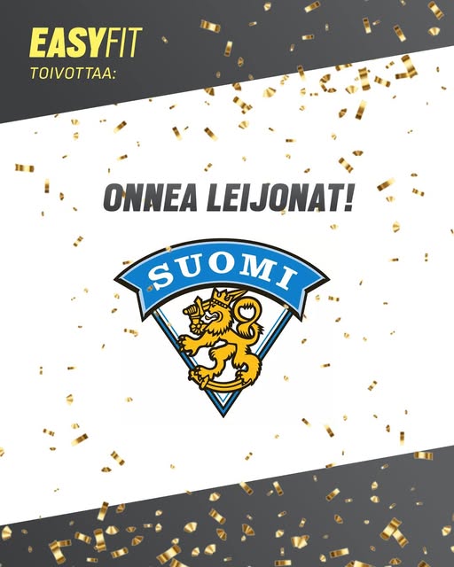 EasyFit onnittelee Leijonia maailmanmestaruudesta ja kultamitaleista! Upea suoritus koko joukkueelta 🇫🇮🏆 🦁