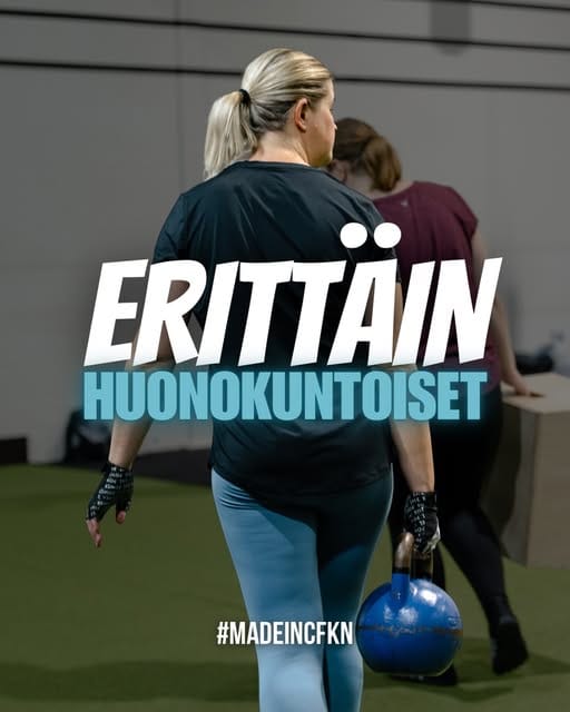 ERITTÄIN HUONOKUNTOISET -treenit painonnostossa.