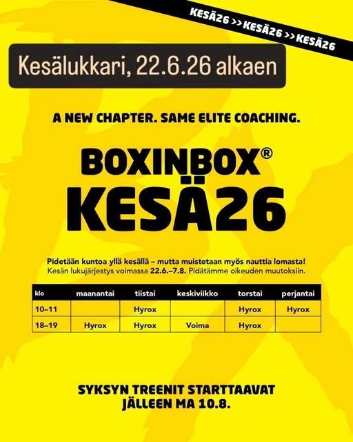 Hyrox ja Voima treenit kesällä 2023.