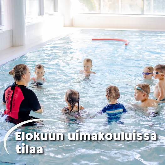 đŠ VIELĂ EHDIT MUKAAN! VAPAITA PAIKKOJA SYKSYN UIMAKOULUIHIN JA VAUVAUINTEIHIN! đŠ Elokuussa (10.8. alkaen) starttaavissa ryhmissĂ€mme on vielĂ€ tilaa innokkaille polskijoille. Katso vapaat paikat ja varaa omasi heti! RyhmĂ€t ja ajat: âą Alkeisjatko 5â8 v (ma klo 16:30â17:15) âą Tekniikkauimakoulu 7â10 v (ti klo 16:30â17:15) âą Alkeistekniikka 6â9 v (ti klo 18:20â19:05) âą Alkeisuimakoulu 5â7 v (to klo 16:30â17:15) âą Alkeistekniikka 6â9 v (pe klo 16:30â17:15) âą Tekniikkauimakoulu 7â10 v (pe klo 17:25â18:10) âą Jatkavat vauvat 6â12 kk (la klo 9:30â10:00) âą Napero- ja perheuinti (la klo 10:00â10:30) âą Erityisuinti (su klo 11:30â12:30) đ Paikka: Kangasalan Uimahalli đ LisĂ€tiedot ja ilmoittautuminen: https://oma.enkora.fi/kangasala/reservations2/reservations/7/1/-/-/-/- Toimi nopeasti, sillĂ€ paikat tĂ€ytetÀÀn varausjĂ€rjestyksessĂ€! NĂ€hdÀÀn uimahallilla! đŹ