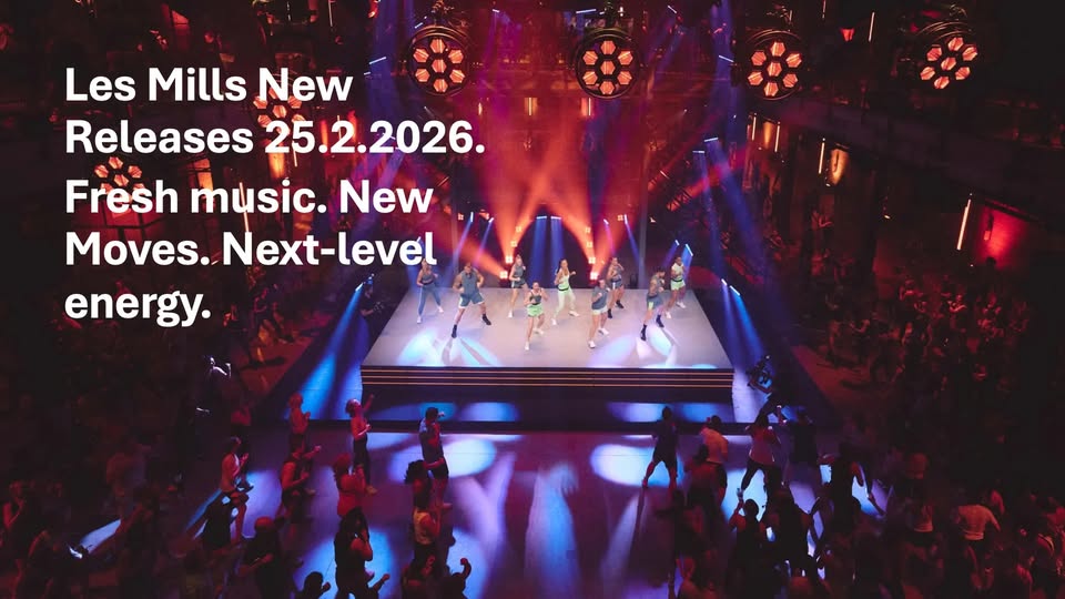 Les Mills uusi julkaisu 2026, energinen tanssiesitys.